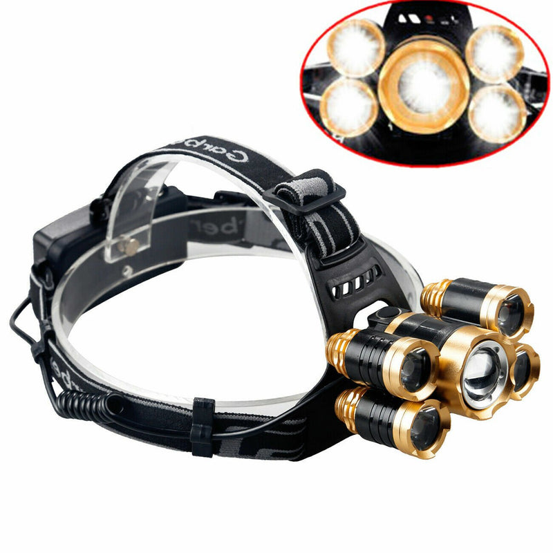 990000LM 5X T6 LED Headlamp Rechargeable Head Light Flashlight Torch Lamp USA - Plugsus Home Furniture