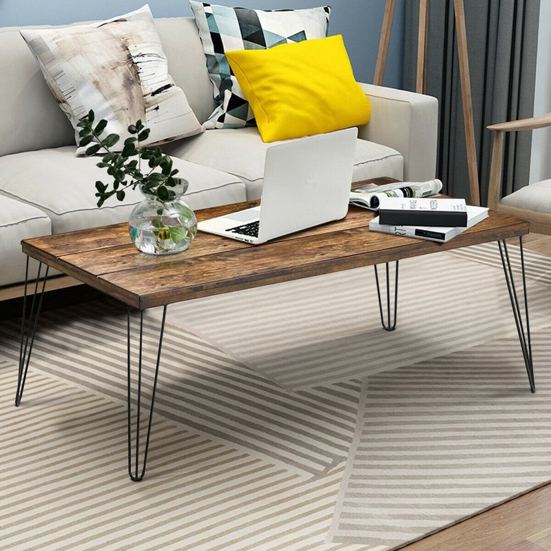 Anmas Modernity Coffee Table With Hairpin Legs.