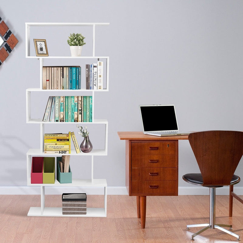 Anmas Z-Shelf Style Bookshelf With 6 Tier.