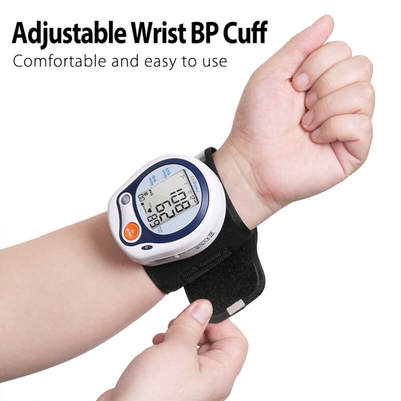 Automatic Wrist Blood Pressure Monitor with Memory - BP Cuff Gauge Machine Tester - Plugsus Home Furniture