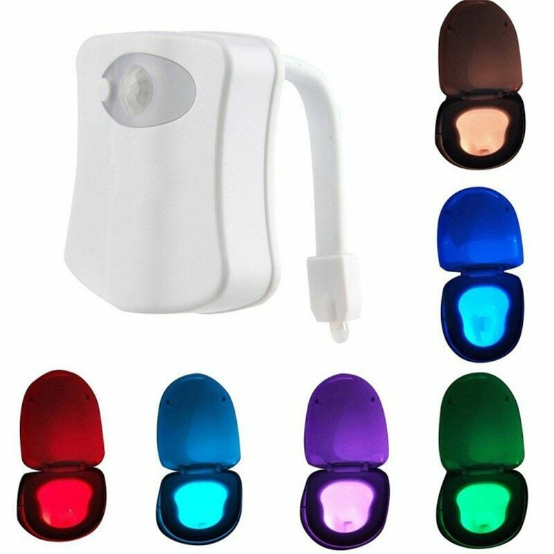 Bowl Bathroom Toilet Night LED 8 Color Lamp Sensor Lights Motion Activated Light - Plugsus Home Furniture
