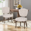 Case Tufted Dining Chair with Cabriole Legs (Set of 2) - Plugsus Home Furniture