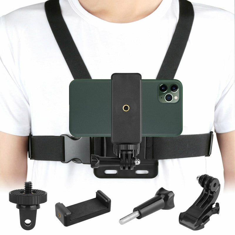 Chest Harness Body Strap Mount Accessories Adjustable for iPhone GoPro Android - Plugsus Home Furniture
