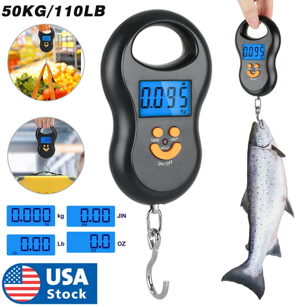 Digital Fish Scale Postal Hanging Hook Luggage Weight LCD Mini