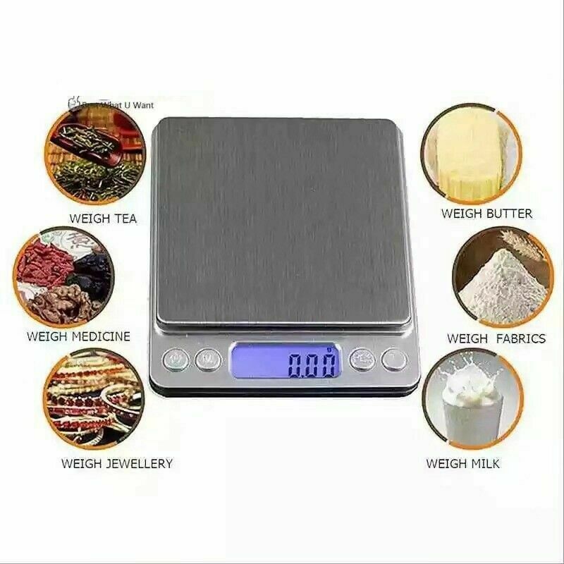 Portable 3000g x 0.1g Digital LCD Scale Jewelry Kitchen Food