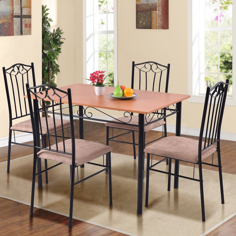 Dining Set Wooden Table 5 Pieces.