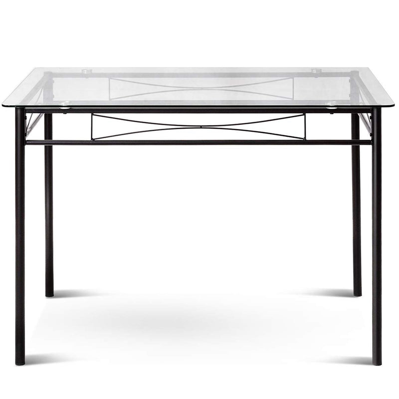 Dinning Set Tempered Glass Top Table 5 Pieces.
