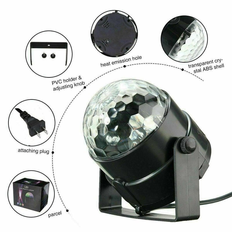 Disco Ball Party Light RGB Stage Lighting Strobe LED DJ Dance Rotating Bulb Lamp - Plugsus Home Furniture