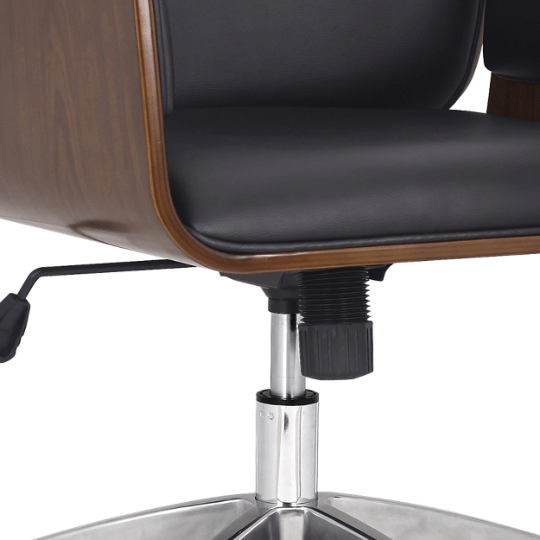 Mid-Century Modern Swivel Office Chair Bentwood Design - Plugsus Home Furniture
