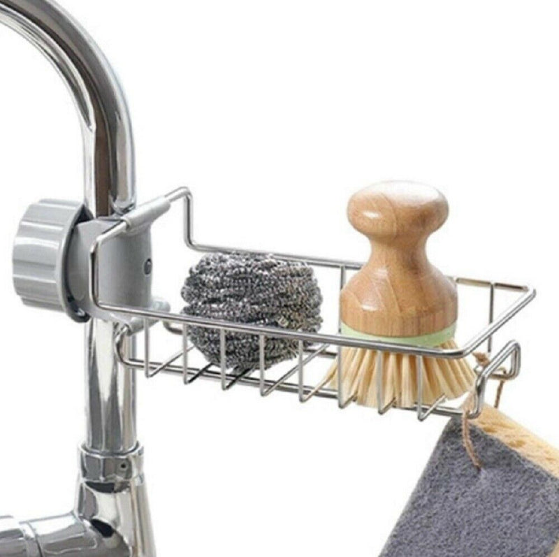 Drain Rack Storage Holder Shelf-Kitchen Sink Faucet Sponge Soap Cloth US - Plugsus Home Furniture