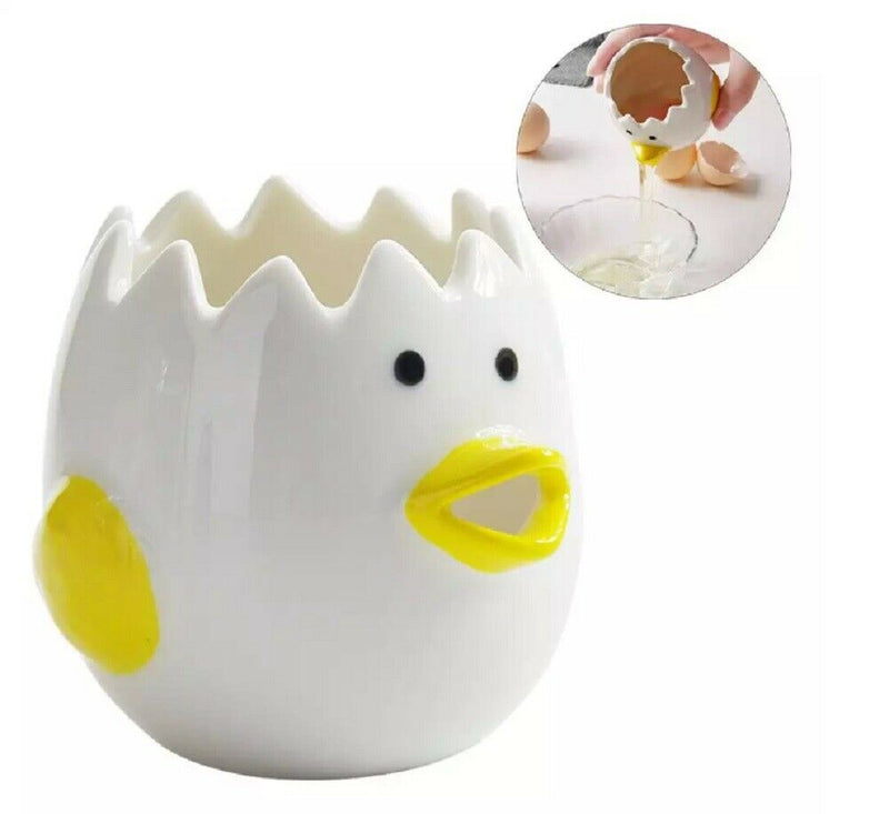 Egg Yolk White Separator Cartoon Chicken Ceramic Egg Yolk White Divider Kitchen - Plugsus Home Furniture