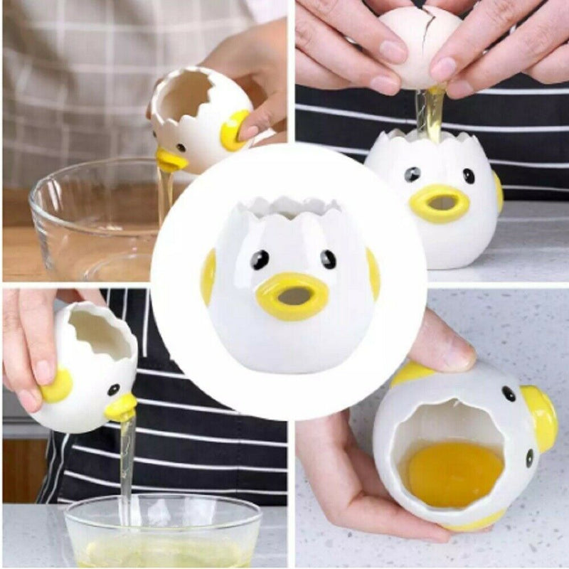 Egg Yolk White Separator Cartoon Chicken Ceramic Egg Yolk White Divider Kitchen - Plugsus Home Furniture