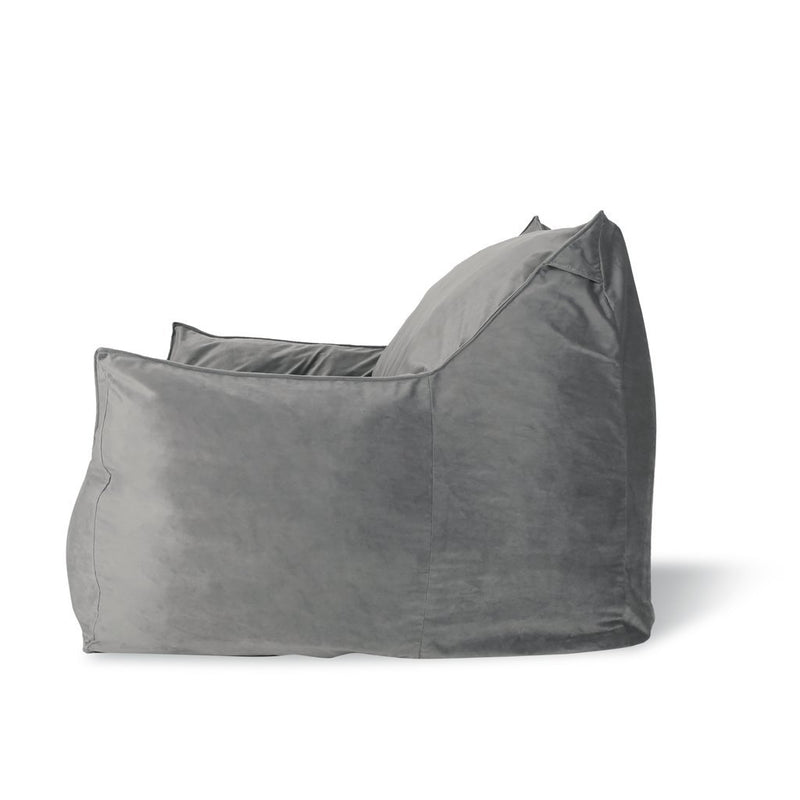 Ehlen Modern Velveteen Bean Bag Chair with Armrests - Plugsus Home Furniture