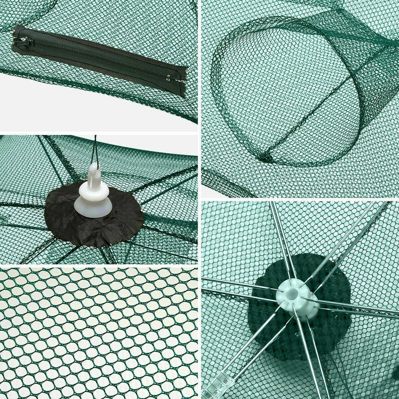 New Fishing Bait Foldable Net Trap Cast Dip Cage Crab Fish Minnow