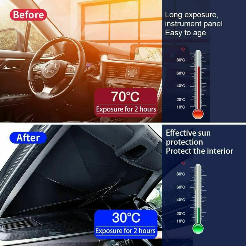 Foldable Car Windshield Sunshade Front Window Cover Visor Sun Shade Umbrella US - Plugsus Home Furniture