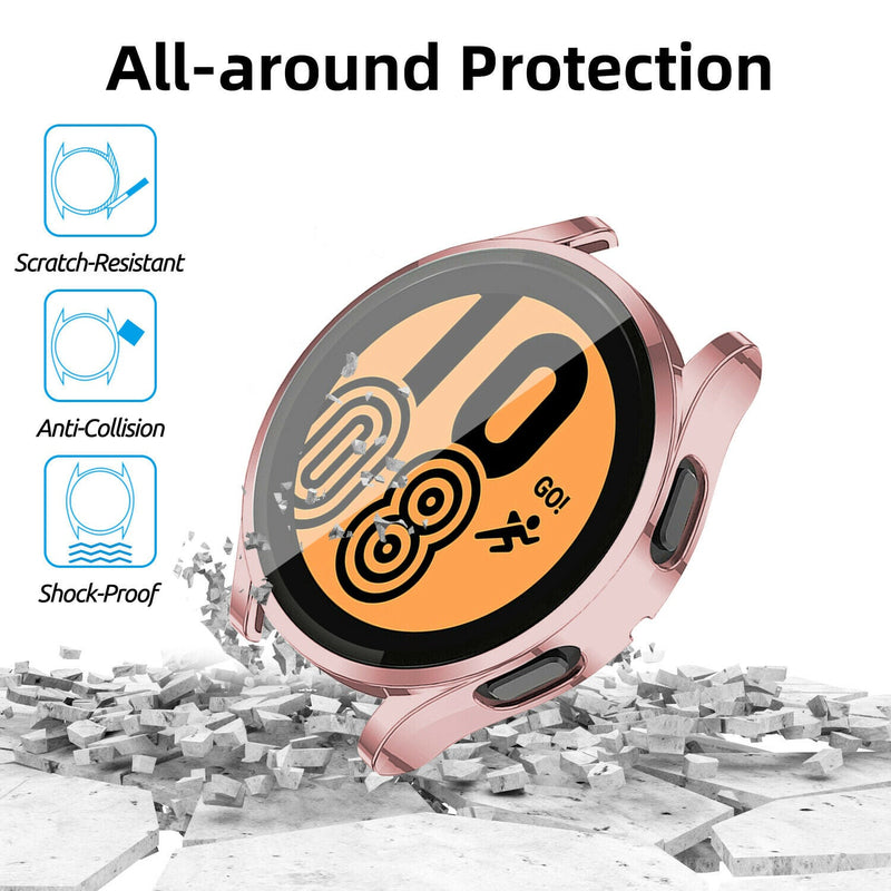 For Samsung Galaxy Watch 4 40/44mm Full Cover Glass Screen Protector Hard Case - Plugsus Home Furniture