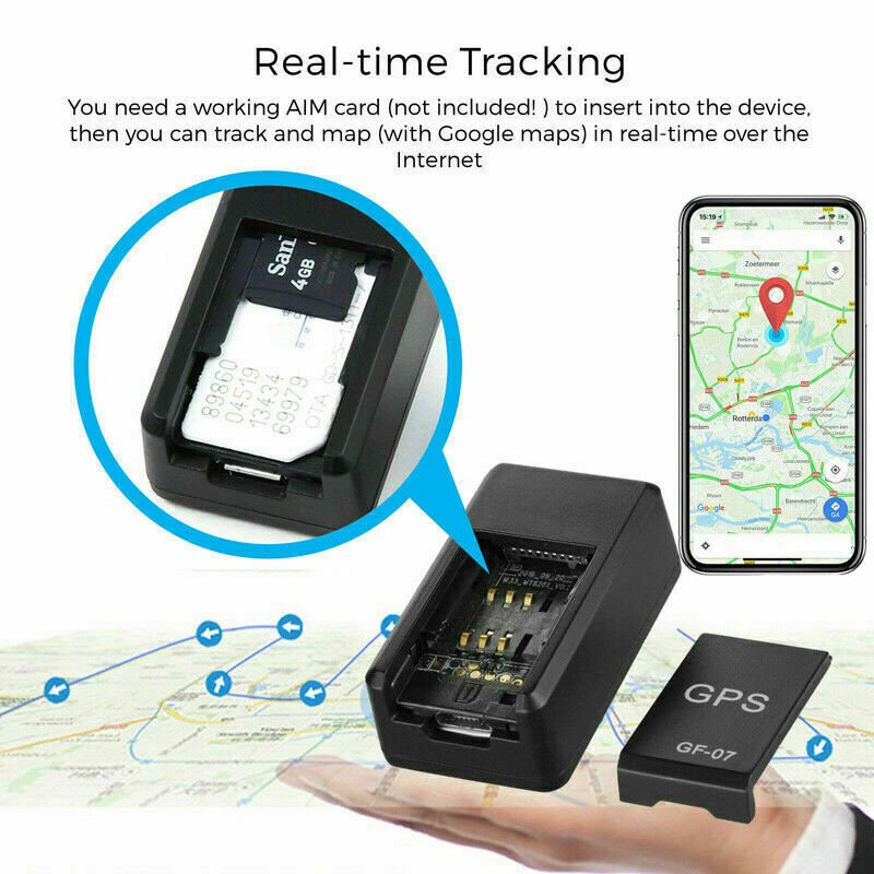 GF07 Mini Magnetic GPS Tracker - Real-time Vehicle Locator for Car and Truck - GSM GPRS, USA - Plugsus Home Furniture