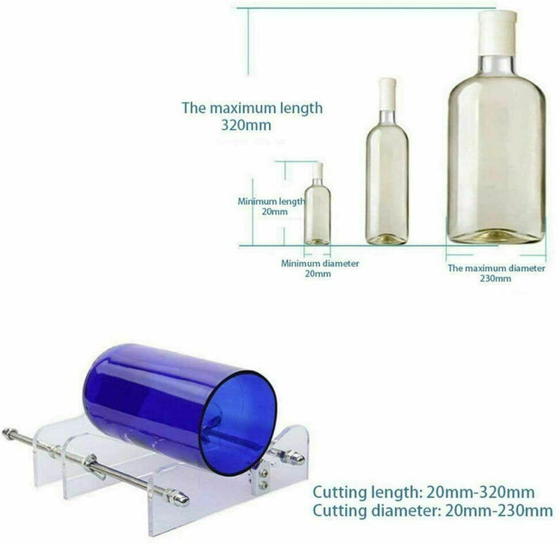 Glass Bottle Cutter Kit DIY Cutting Machine Craft Recycle Tools US - Plugsus Home Furniture