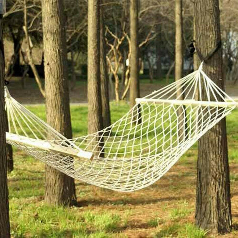 Hammock Tree Person Patio Bed Swing Cotton Rope Outdoor Garden Yard Hanging Bed - Plugsus Home Furniture