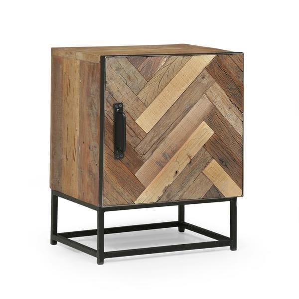 Handcrafted Boho Wooden Nightstand - Plugsus Home Furniture