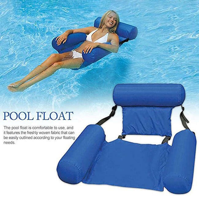 Inflatable Foldable Floating Bed Float Chair Beach Swimming Pool Raft Water Toy - Plugsus Home Furniture