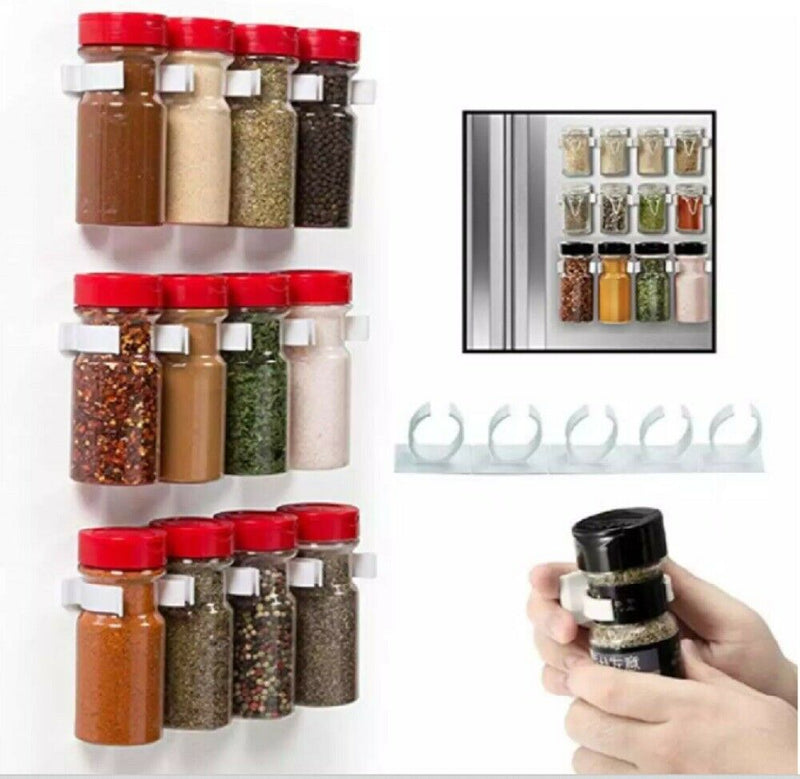 Kitchen Spice Rack Organizer 20 Spice Gripper Clip Strips Cabinet Door for Spice - Plugsus Home Furniture