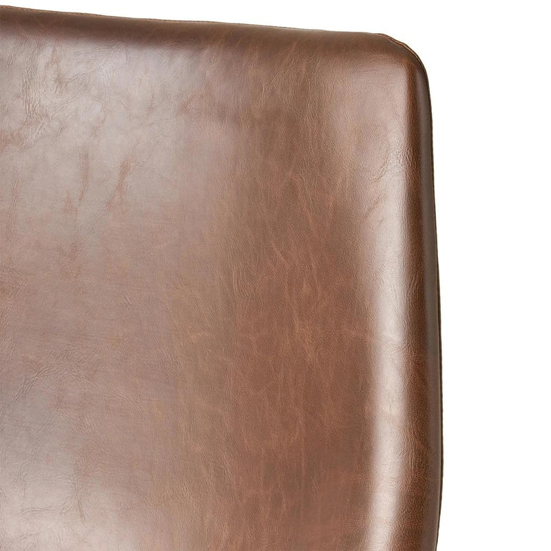Leather Central Vintage Brown Bar Stool (Set of 2) - Plugsus Home Furniture
