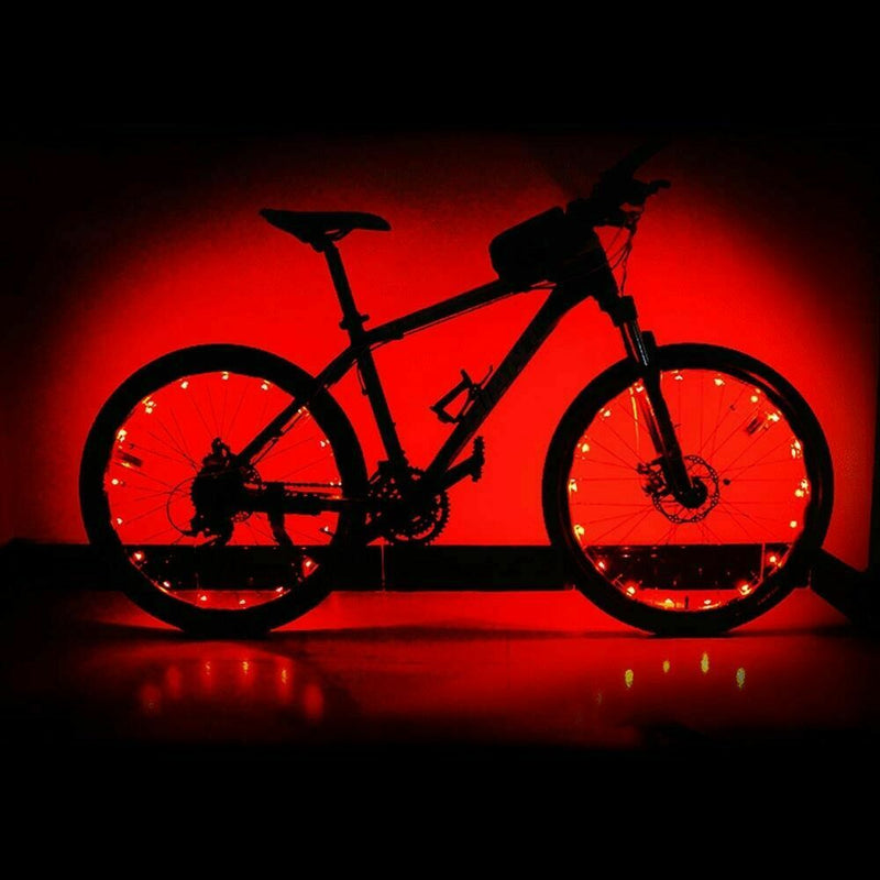 LED Bicycle Bike Cycling Rim Lights Auto Open & Close Wheel Spoke Light String - Plugsus Home Furniture