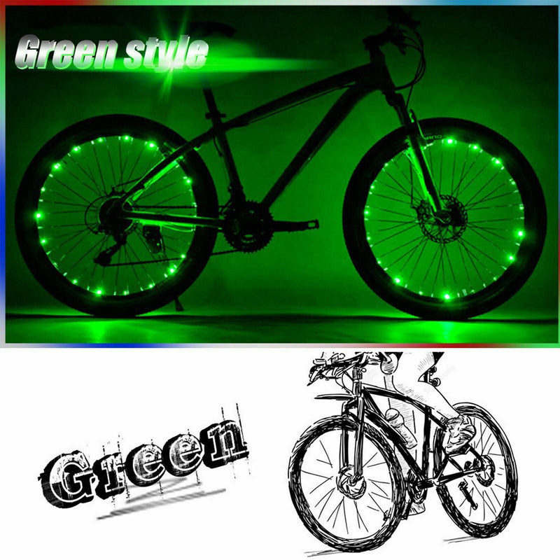 LED Bicycle Bike Cycling Rim Lights Auto Open & Close Wheel Spoke Light String - Plugsus Home Furniture
