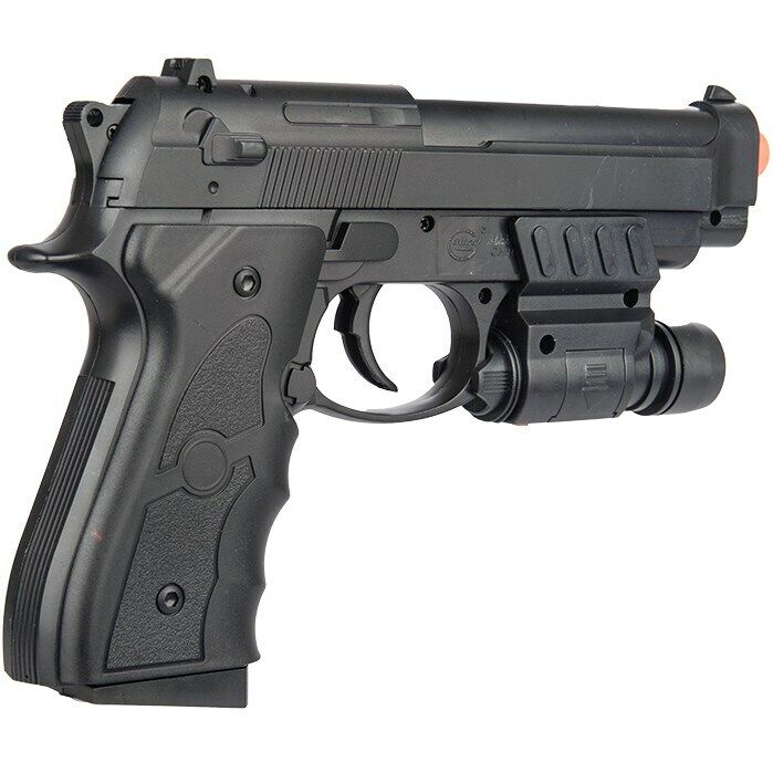 M9 BERETTA AIRSOFT SPRING PISTOL HAND GUN w/ LASER & 1000 BBs Full Size 6mm - Plugsus Home Furniture
