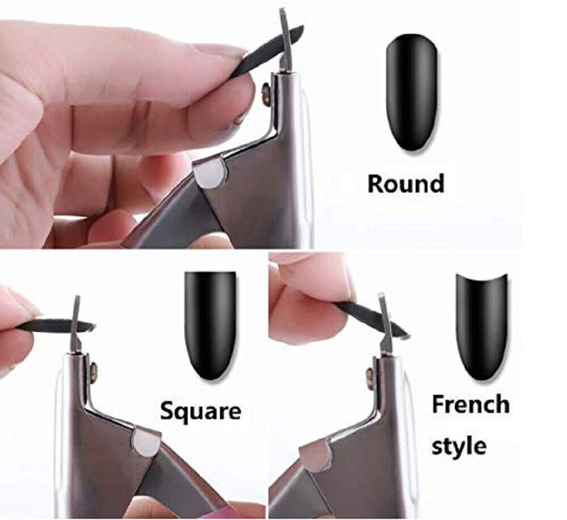 Manicure Tips Cutter Acrylic Nail Scissors False Nail Clipper U Edge Nail Art US - Plugsus Home Furniture