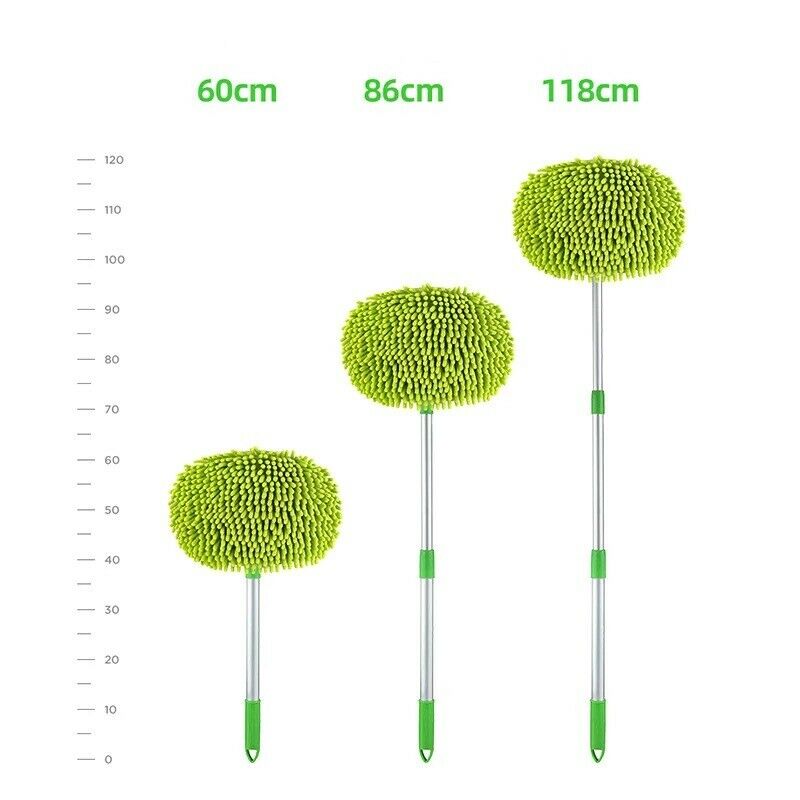 Microfiber Wax Auto Dust Car Wash Mop Cleaning Cleaner Brush Tool Telescoping - Plugsus Home Furniture