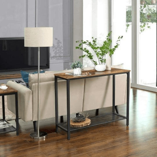 Mid Century Mesh Shelf Console Table - Plugsus Home Furniture