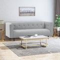 Mid-Century Modern Fabric Upholstered Tufted 3 Seater Sofa - Plugsusa