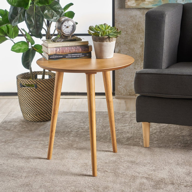 Mid Century Modern Round Side Table - Plugsus Home Furniture