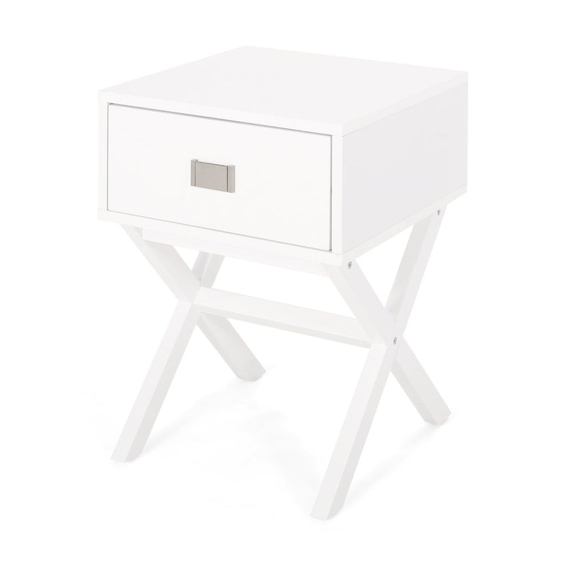 Mid Century Nightstand & End Table, White - Plugsus Home Furniture