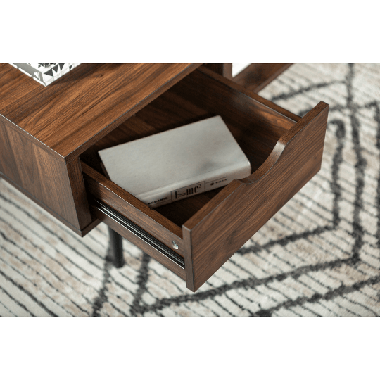 Modern Coffee Table Booker Acorn and Faux Marble - Plugsusa