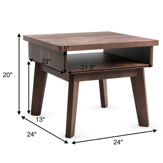 Modern Nightstand Space-Saving Side Sofa End Table - Plugsusa