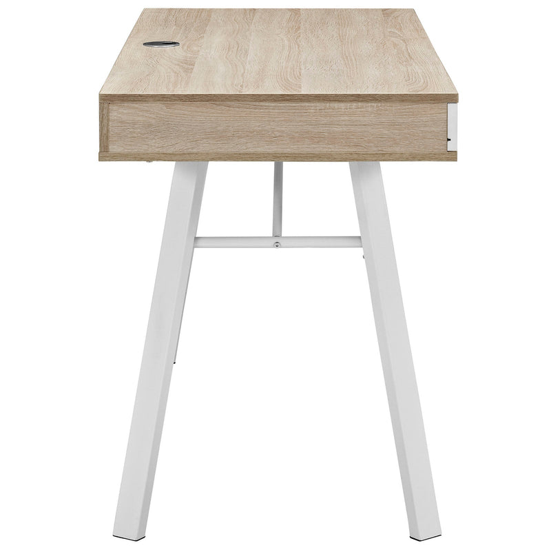 Modern Office Desk Metal Frame and Light Wood - Plugsus Home Furniture
