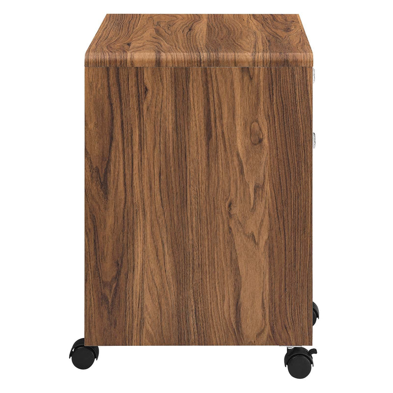 Modern Wood Desk with File Cabinet Set White - Plugsus Home Furniture