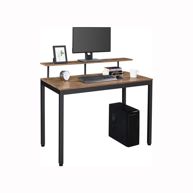 Modernity Office Desk Metal Frame with Stand Shelves - Plugsus Home Furniture
