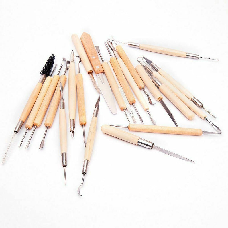 NEW 22PCS Pottery Clay Sculpture Sculpting Carving Modelling Ceramic Hobby Tools - Plugsus Home Furniture