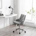 Office Chair Mid Century Design Velvet Desk Task Chair, Pink - Plugsus Home Furniture