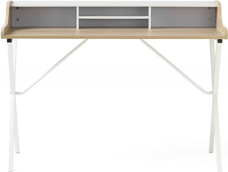 Olivia's Sleek Modern Computer Desk in Faux Wood - Plugsus Home Furniture