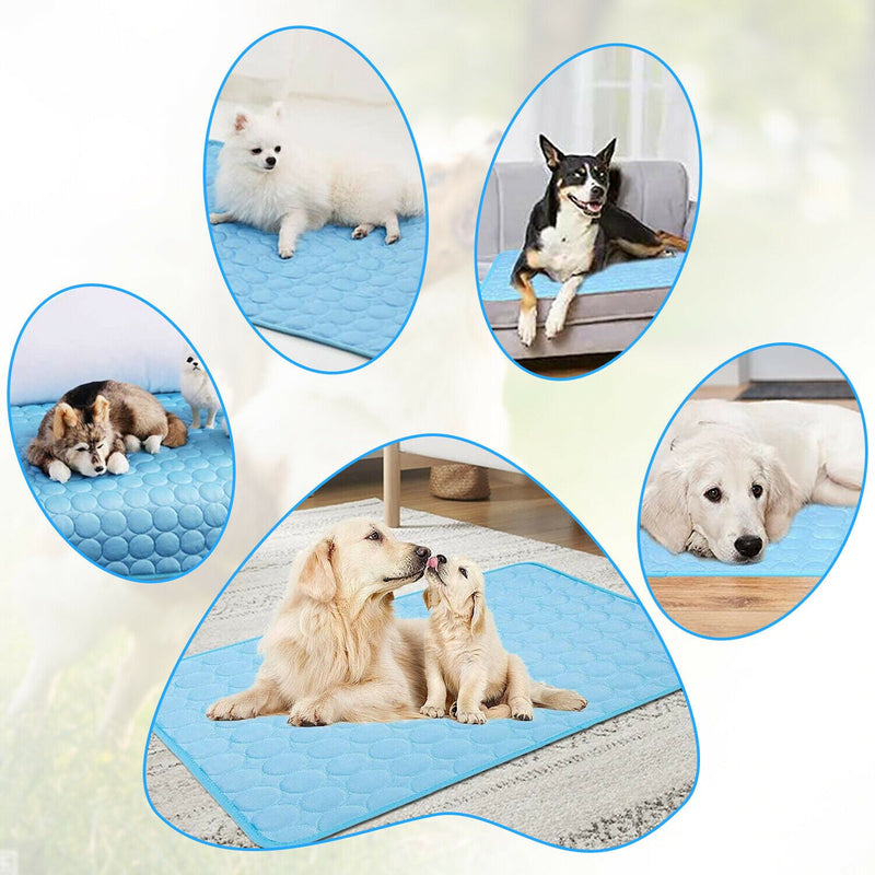Pet Cooling Mat Cool Pad Cushion Dog Cat Puppy Blanket For Summer Sleeping Bed - Plugsus Home Furniture