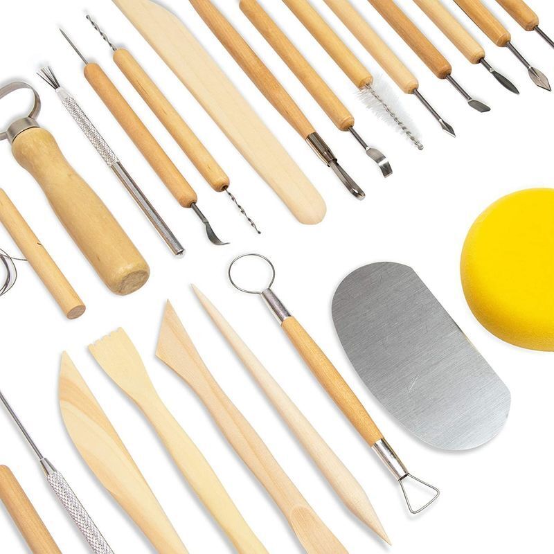 Pottery and Clay Sculpting Tools for Arts and Crafts (24 Pieces) - Plugsus Home Furniture