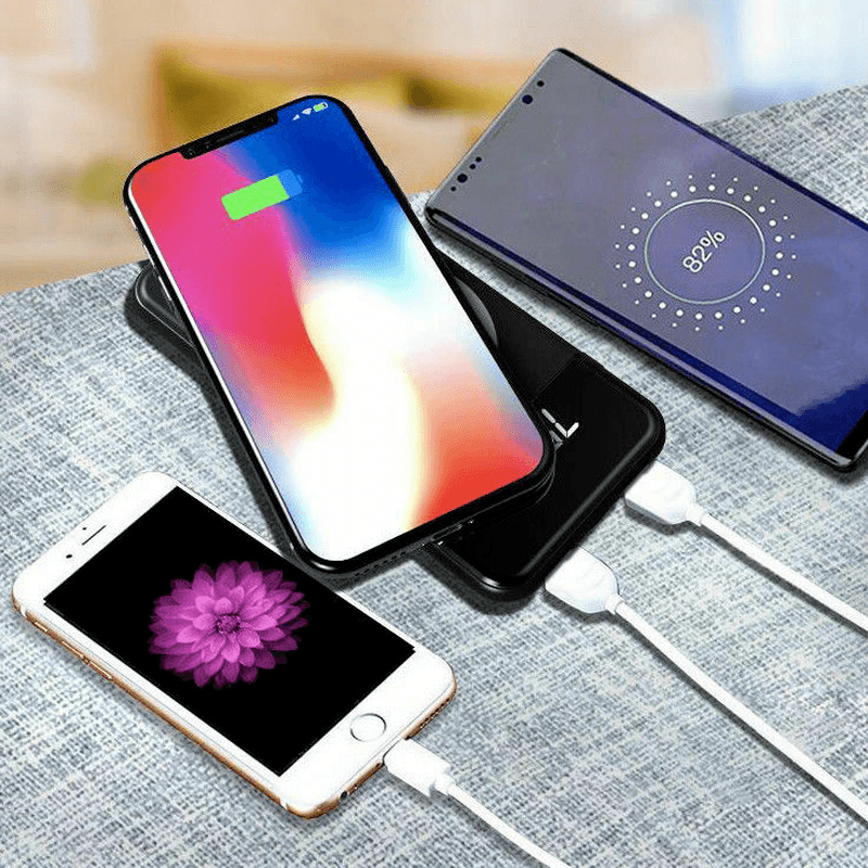 Qi Wireless Power Bank Backup Fast Portable Charger External Battery 900000mAh - Plugsus Home Furniture
