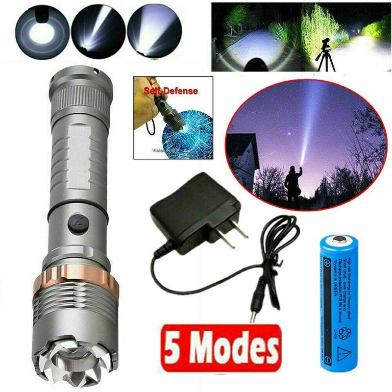Rechargeable 990000LM LED Flashlight Super Bright Torch Zoomable - Plugsus Home Furniture