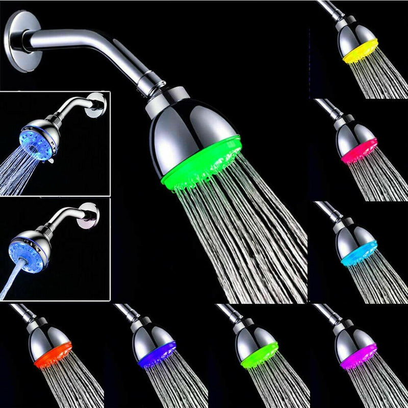 RGB 7 Colorful LED Light Shower Head Water Bath Bathroom Filtration Shower USA - Plugsus Home Furniture