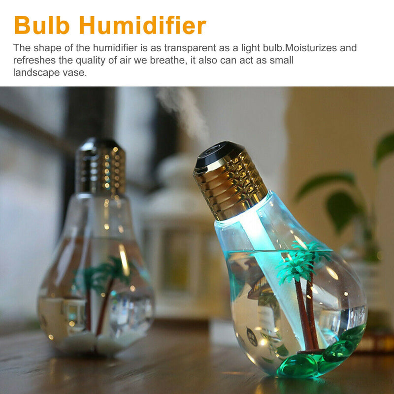 RGB LED Bulb Air Humidifier Aroma Essential Oil Diffuser Ultrasonic Aromatherapy - Plugsus Home Furniture
